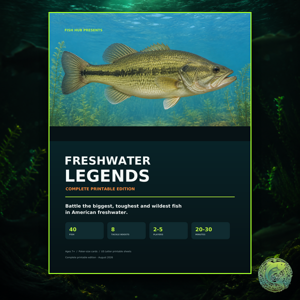 Cover of Freshwater Legends printable card game